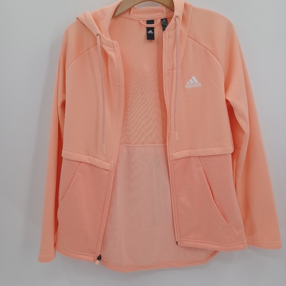 Adidas Team Issue Full Zip Hoodie Small | New Without Tags | Glow Pink/White - Picture 6 of 11